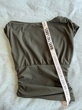 MARS THE LABEL Olive Ruched Women's Tunic Top